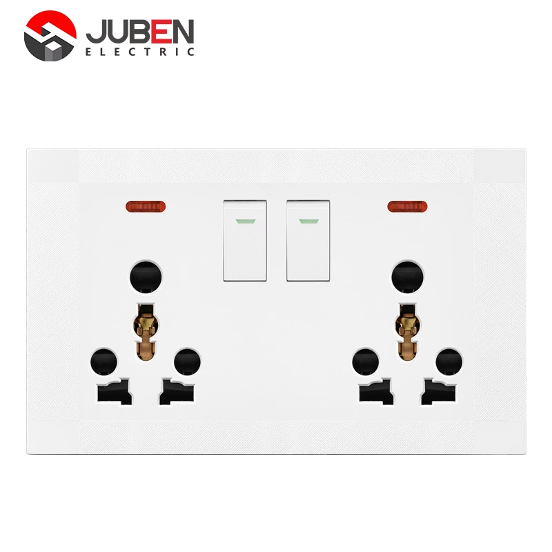 2 GANG + DOUBLE 16A SOCKET + MF SOCKET + INDICATOR