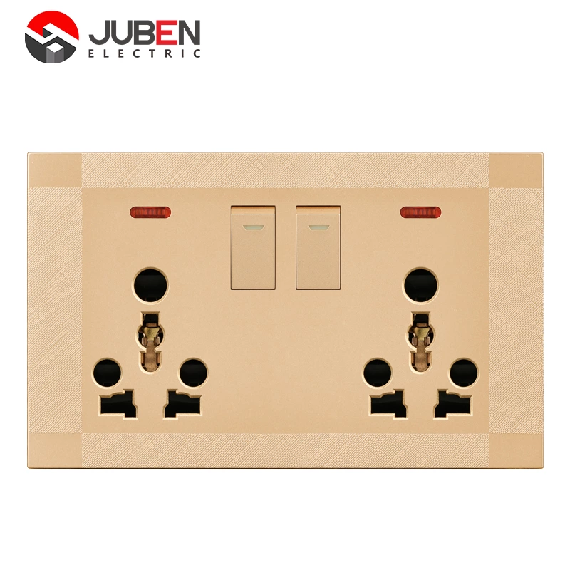 2 GANG + DOUBLE 16A SOCKET + MF SOCKET + INDICATOR