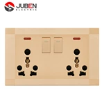 2 GANG + DOUBLE 16A SOCKET + MF SOCKET + INDICATOR