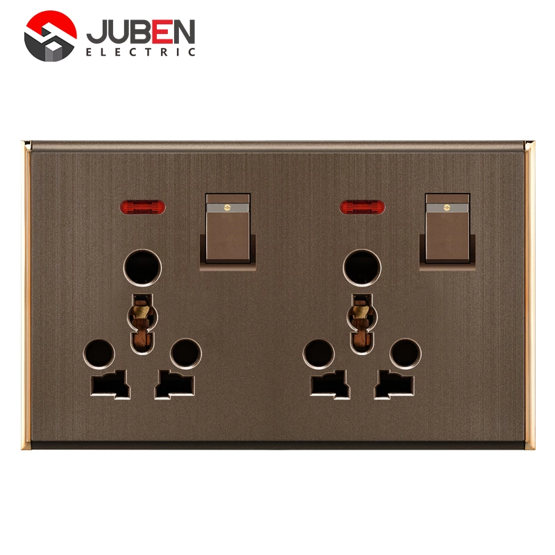 2 GANG + DOUBLE 16A SOCKET + MF SOCKET + INDICATOR