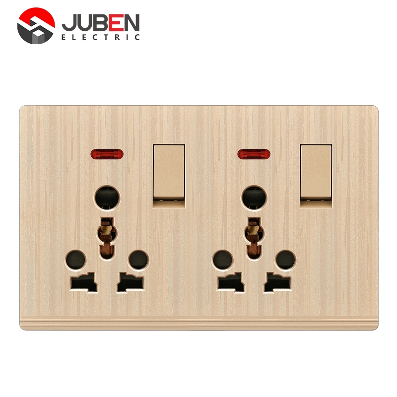 2 GANG + DOUBLE 16A SOCKET + MF SOCKET + INDICATOR