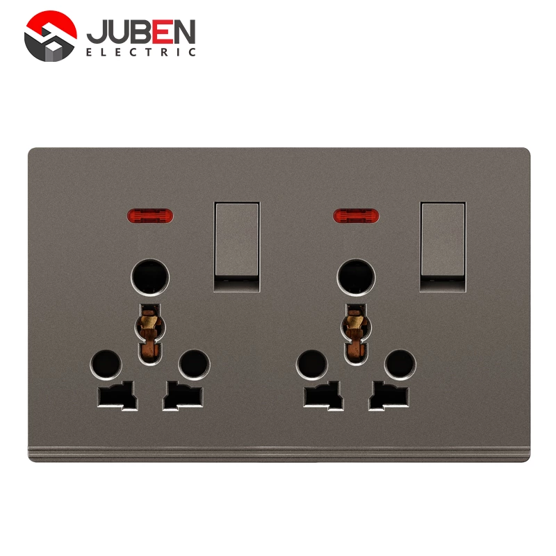 2 GANG + DOUBLE 16A SOCKET + MF SOCKET + INDICATOR