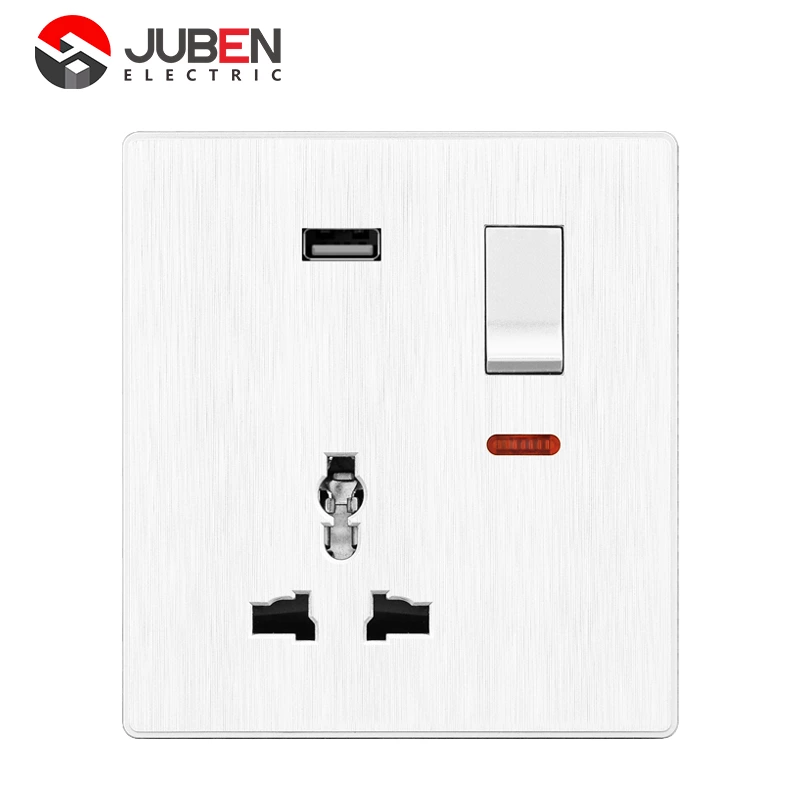1 GANG+MF SOCKET+USB WITH INDICATOR