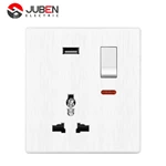 1 GANG+MF SOCKET+USB WITH INDICATOR