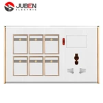 6 GANG SWITCH + MF SOCKET AND INDICATOR WITH DIMMER PROVISION