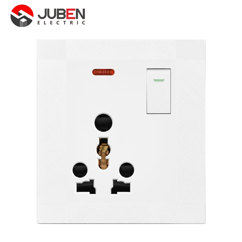 1 GANG + 16A SOCKET + MF SOCKET WITH INDICATOR