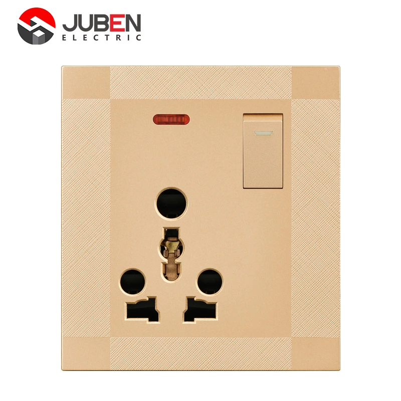 1 GANG + 16A SOCKET + MF SOCKET WITH INDICATOR