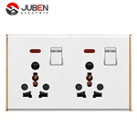 2 GANG + DOUBLE 16A SOCKET + MF SOCKET + INDICATOR