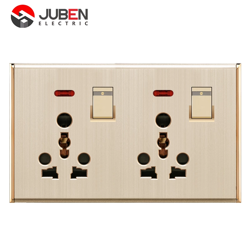 2 GANG + DOUBLE 16A SOCKET + MF SOCKET + INDICATOR