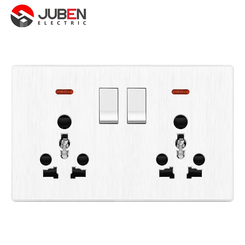 2 GANG + DOUBLE 16A SOCKET + MF SOCKET + INDICATOR