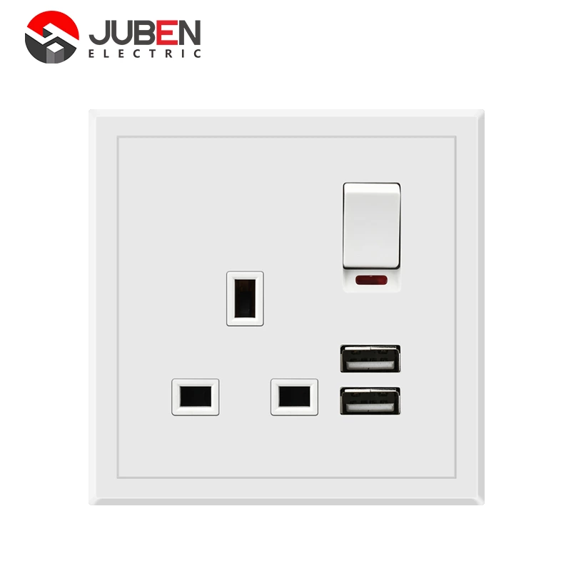 1 GANG 13A FLAT 2 USB