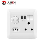 2 GANG 16A SOCKET  EURO SOCKET BRAZIL SOCKET 2 USB