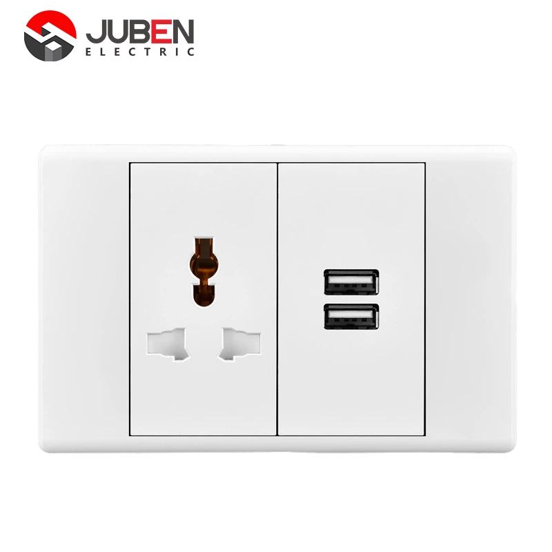 MF Socket 2 Gang 2.1 A USB Socket