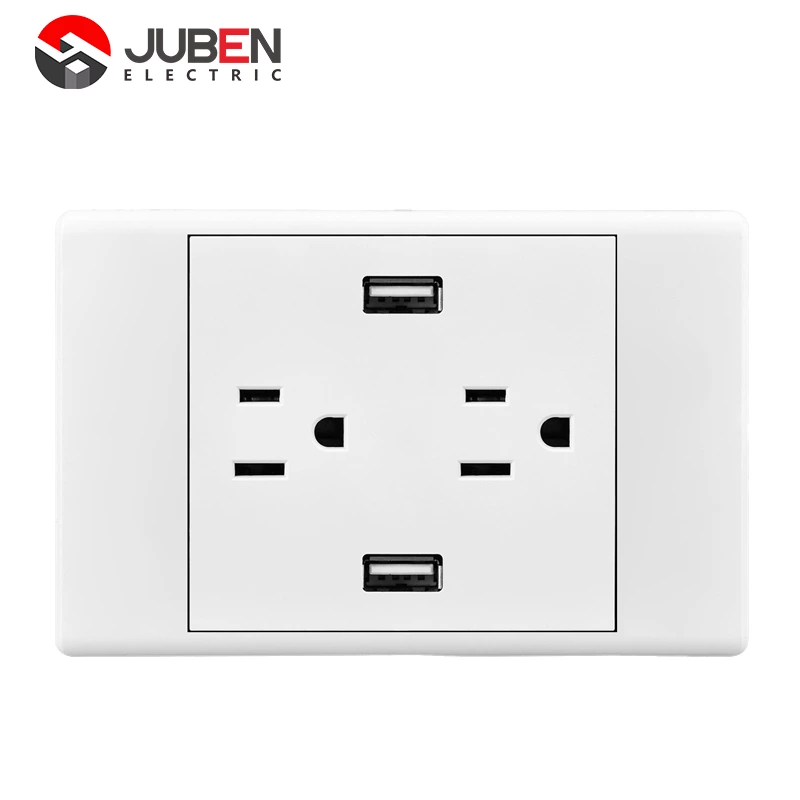 DOUBLE 3 POLE SOCKET 2 GANG 2.1A USB SOCKET