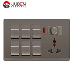 6 GANG SWITCH MFSOCKET AND INDICATOR WITH DIMMER
