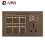 6 GANG SWITCH MFSOCKET AND INDICATOR WITH DIMMER