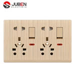 2 GANG + DOUBLE UNIVERSAL SOCKET + INDICATOR