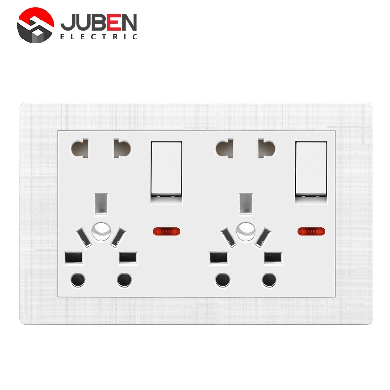2 GANG 16A DOUBLE UNIVERSAL SOCKET INDICATOR