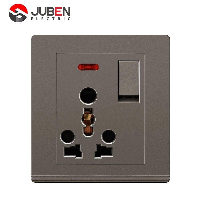 1 GANG + 16A SOCKET + MF SOCKET WITH INDICATOR