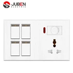 4 GANG SWITCH MFSOCKET AND INDICATOR WITH DIMMER