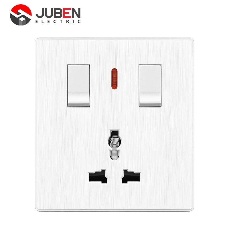 2 GANG MF SOCKET WITH INDICATOR