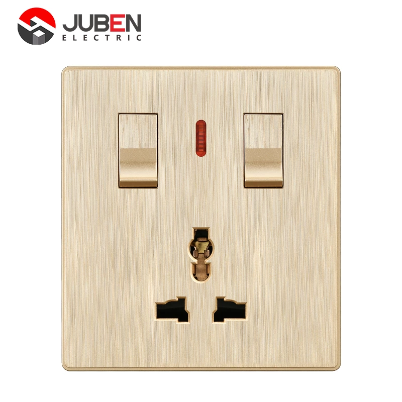 2 GANG MF SOCKET WITH INDICATOR