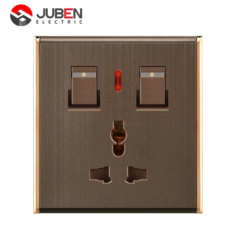 2 GANG MF SOCKET WITH INDICATOR