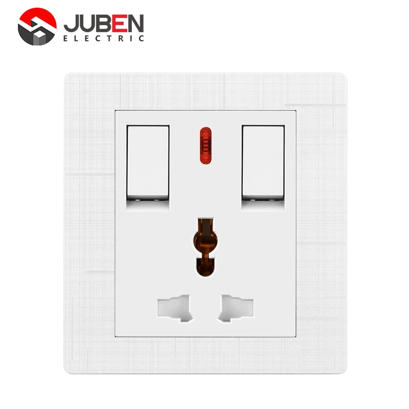 2 GANG MF SOCKET WITH INDICATOR