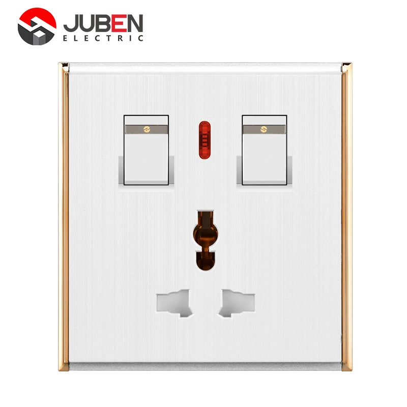 2 GANG MF SOCKET WITH INDICATOR