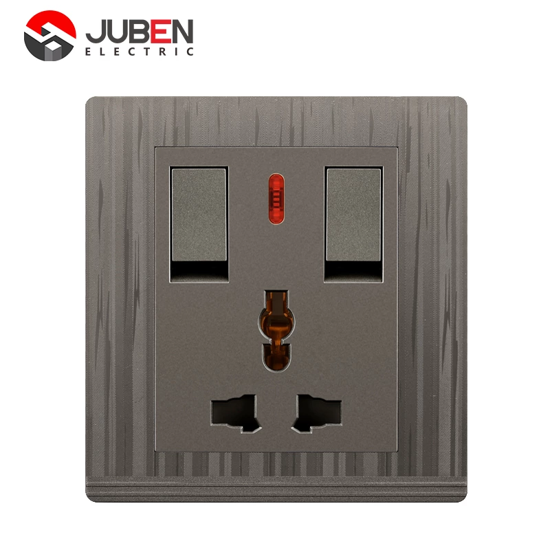 2 GANG MF SOCKET WITH INDICATOR