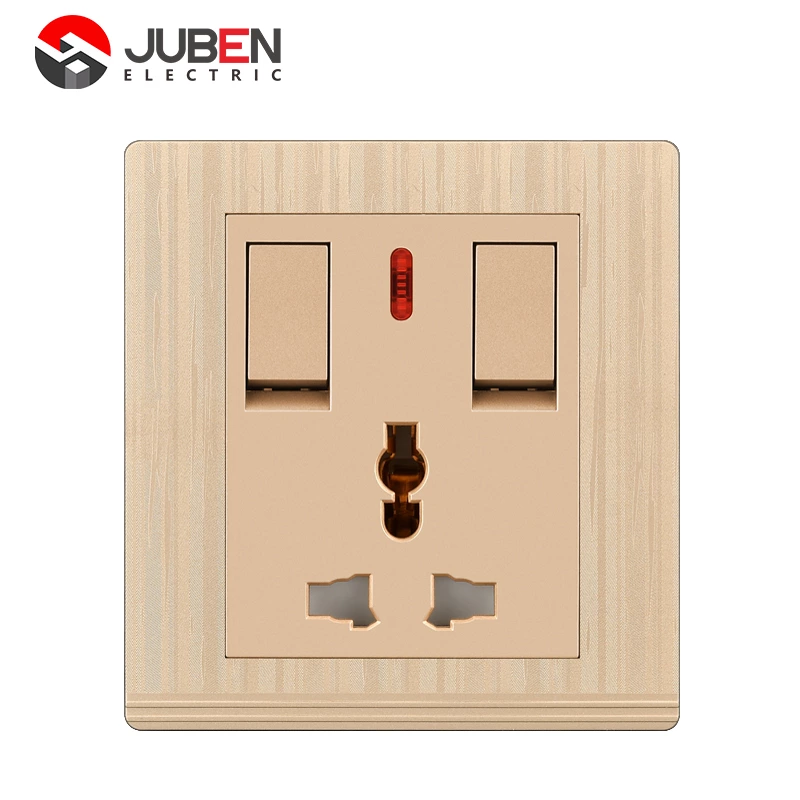 2 GANG MF SOCKET WITH INDICATOR