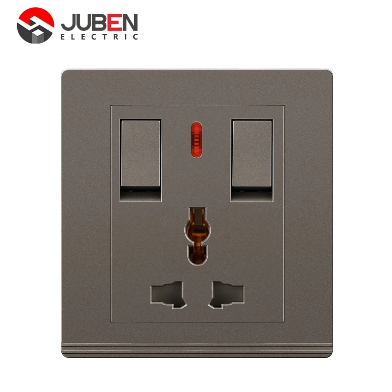 2 GANG MF SOCKET WITH INDICATOR