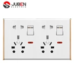 2 GANG + DOUBLE UNIVERSAL SOCKET + INDICATOR