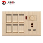 6 GANG SWITCH MFSOCKET AND INDICATOR WITH DIMMER