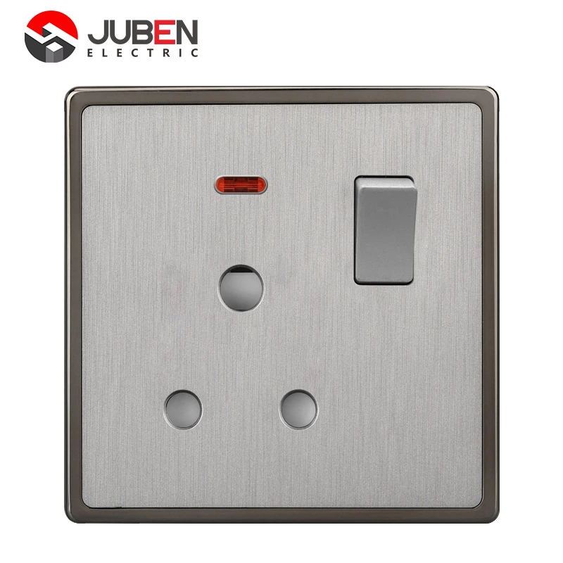 15A 1 GANG SWITCH SOCKET W/NEON