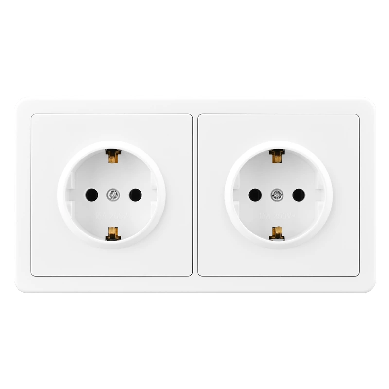 2 GANG  SCHUKO SOCKET