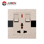 2 GANG MF SOCKET  WITH INDICATOR