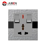 2 GANG MF SOCKET  WITH INDICATOR