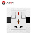 2 GANG MF SOCKET  WITH INDICATOR