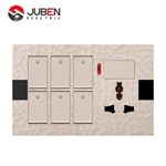 6 GANG SWITCH MF SOCKET  AND INDICATOR WITH DIMMER  PROVISION