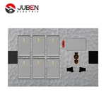6 GANG SWITCH MF SOCKET  AND INDICATOR WITH DIMMER  PROVISION