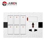 6 GANG SWITCH MF SOCKET  AND INDICATOR WITH DIMMER  PROVISION