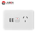 10A HORIZONTAL SINGLE POWER POINT WITH 2A USB