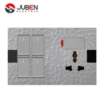 4 GANG SWITCH MF SOCKET  AND INDICATOR WITH DIMMER  PROVISION