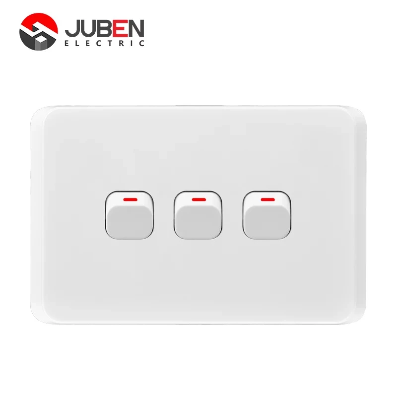 3 GANG DOUBLE POLE SWITCH 10A