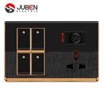 4 GANG SWITCH MFSOCKET AND INDICATOR WITH DIMMER