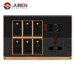 6 GANG SWITCH MFSOCKET AND INDICATOR WITH DIMMER