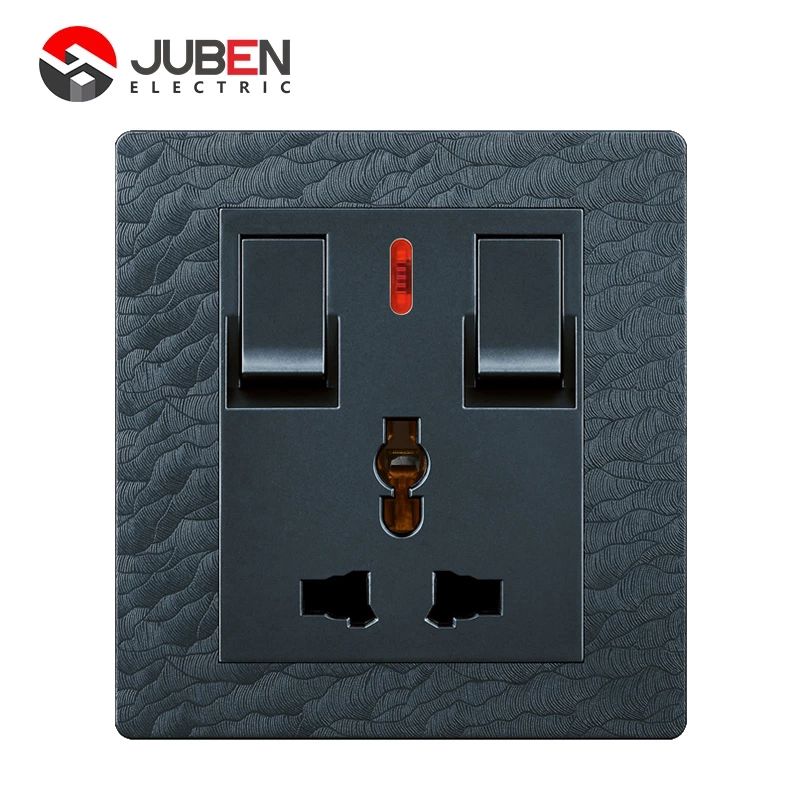 2 GANG MF SOCKET WITH INDICATOR