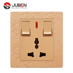 2 GANG MF SOCKET WITH INDICATOR