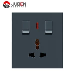 2 GANG MF SOCKET WITH INDICATOR